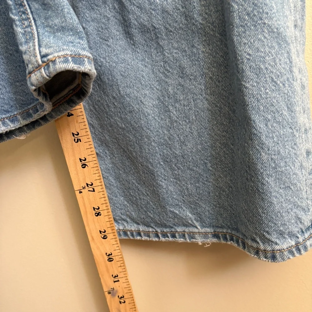 American Eagle Stovepipe Jeans Womens 8 Blue Medium Wash High Rise Straight - Picture 7 of 9